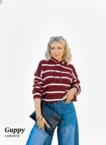 بلوفر مقلم بالعرض كابيتشوه شداد في الكم - Image 3