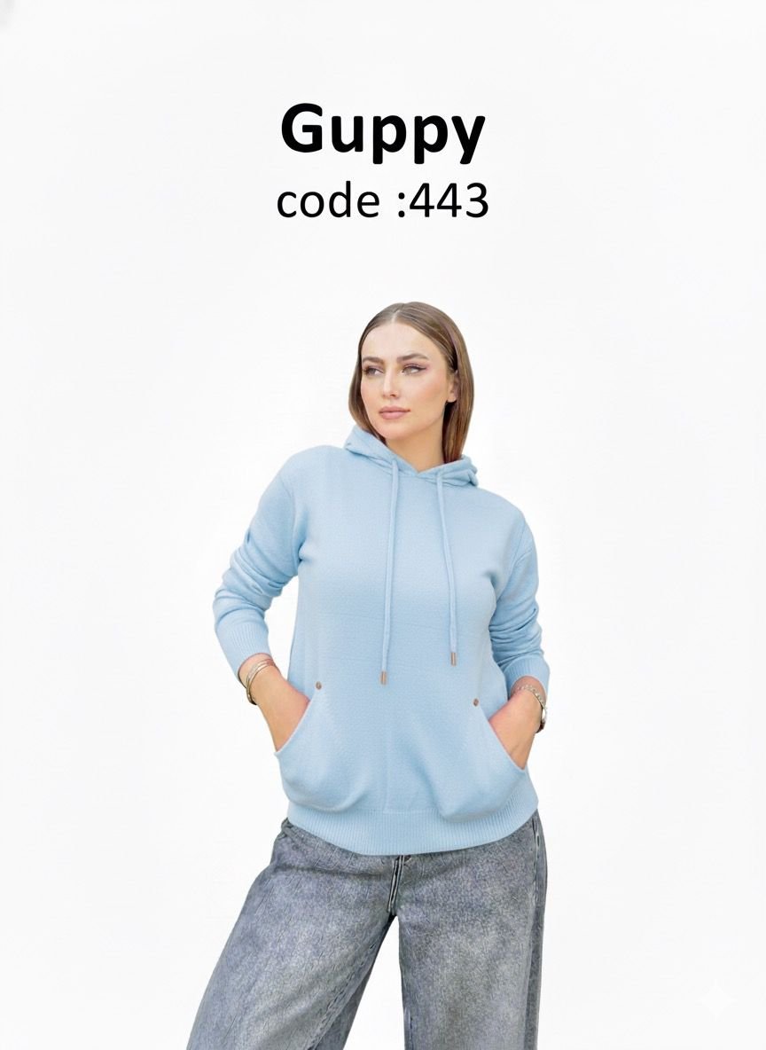 443 (4) بلوفر كابيتشو 2 جيب - Image 1