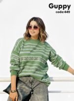 بلوفر ساده مقلم اوفر سايز - Image 5