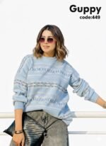 بلوفر ساده مقلم اوفر سايز - Image 4