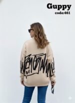 بلوفر اوفر سايز كتابه علي الصدر - Image 5